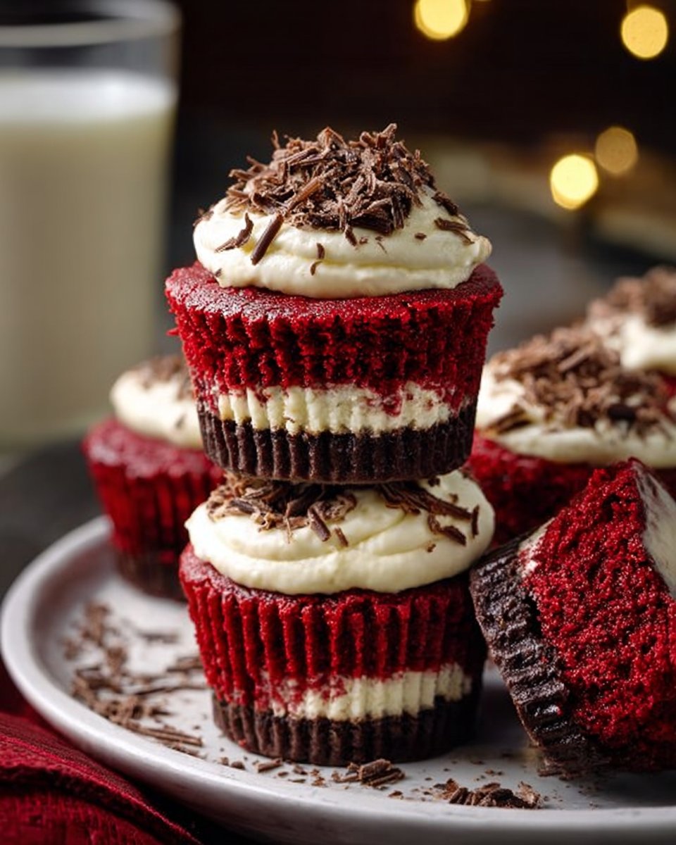 Incredible Mini Red Velvet Oreo Cheesecakes