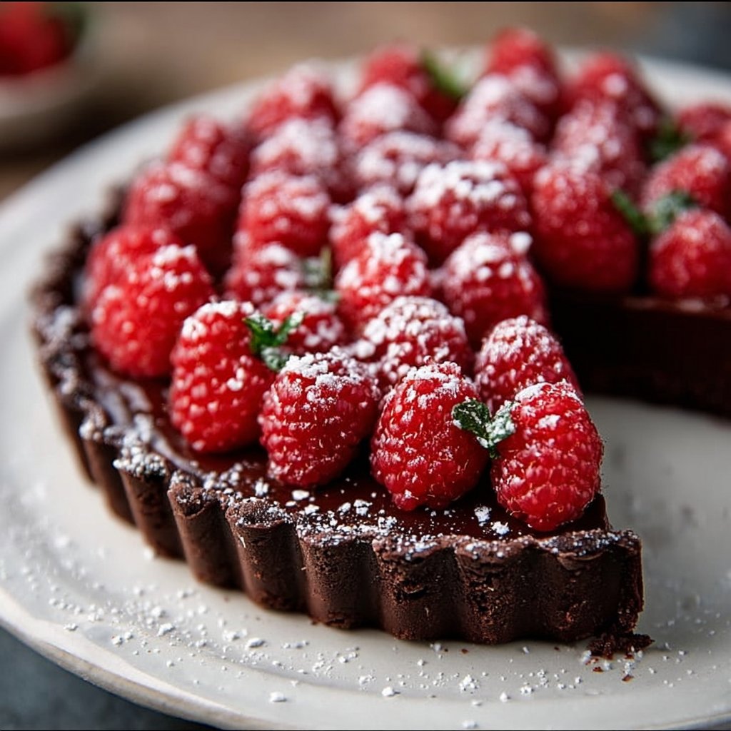 Easy Chocolate Raspberry Tart 2 Easy Chocolate Raspberry Tart