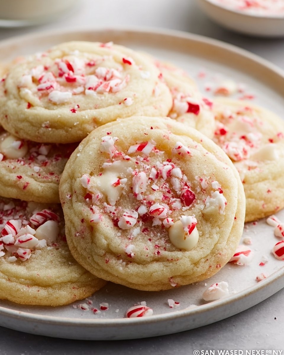 White Chocolate Peppermint Cookies