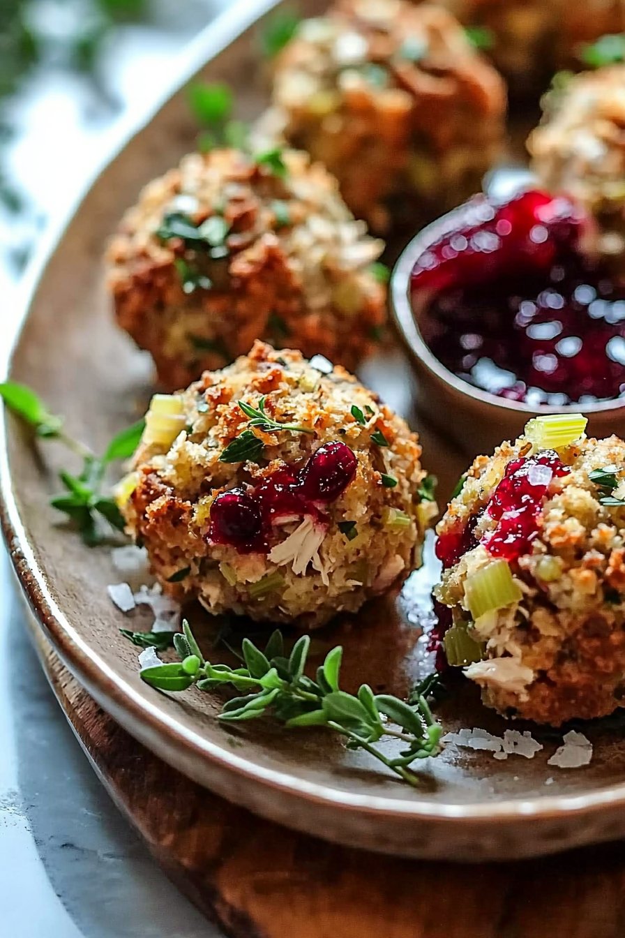 Cranberry & Turkey Stuffing Balls