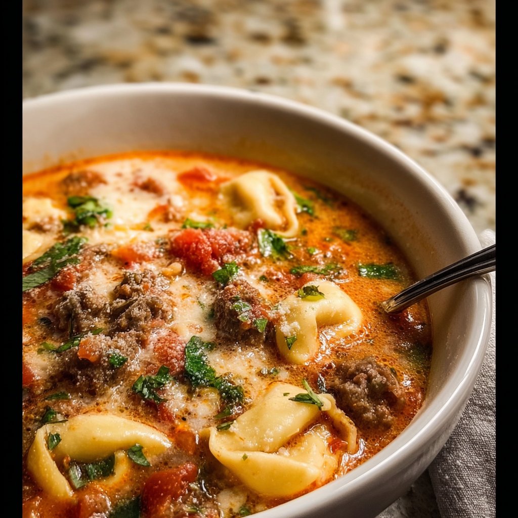 Italian Sausage Tortellini Soup