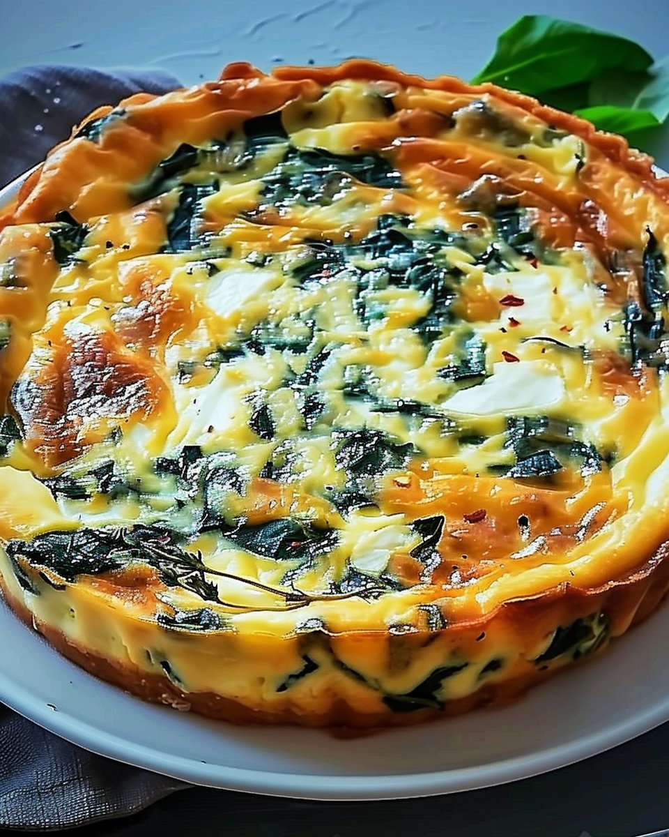 Cottage Cheese and Spinach Crustless Quiche
