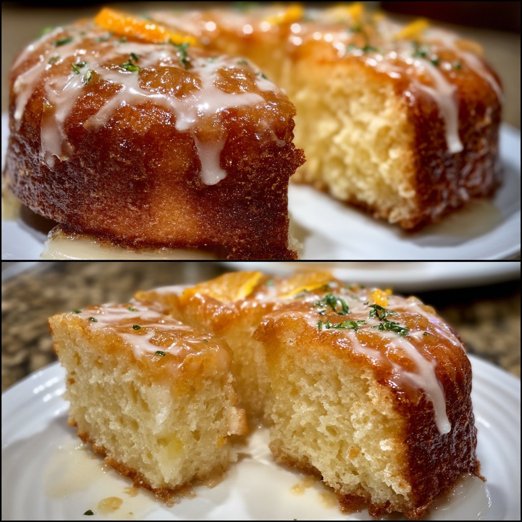 Fluffy Orange Ricotta Cake with Citrus Glaze