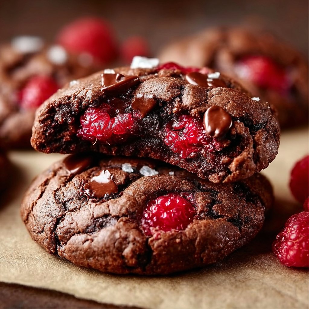 Chocolate Raspberry Delight Cookies