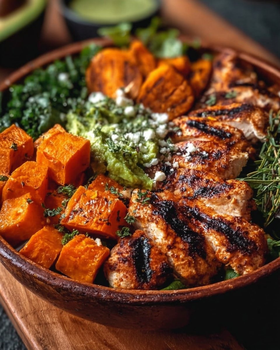Grilled Chicken Sweet Potato Bowl