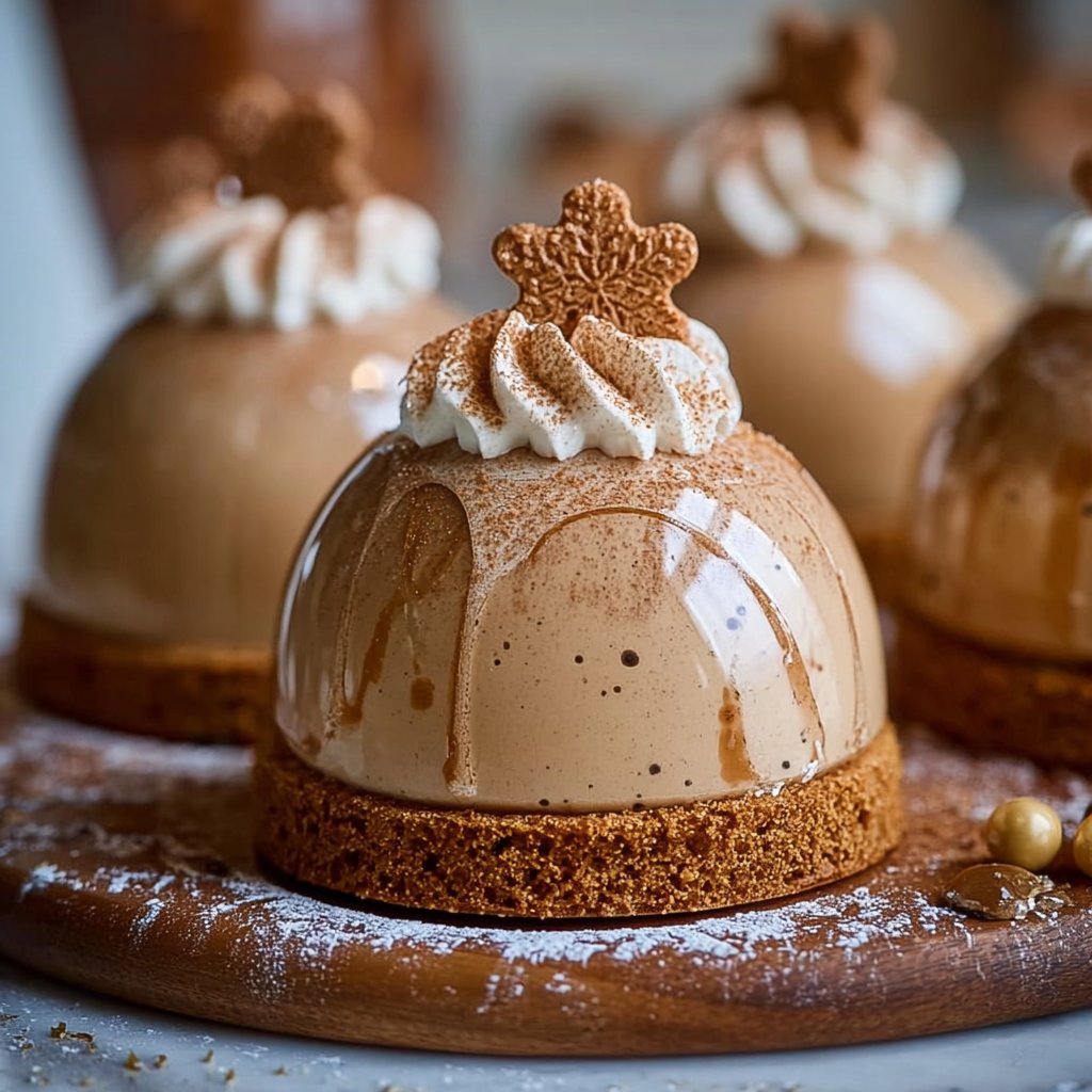 Gingerbread Latte Mousse Domes