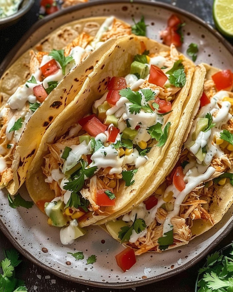 Creamy Chicken Tacos 1 Creamy Chicken Tacos