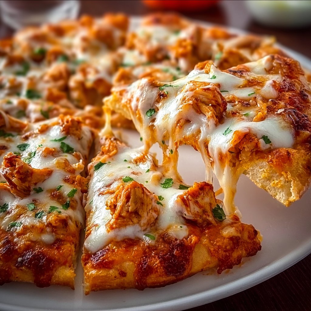 Delicious Buffalo Chicken Pizza