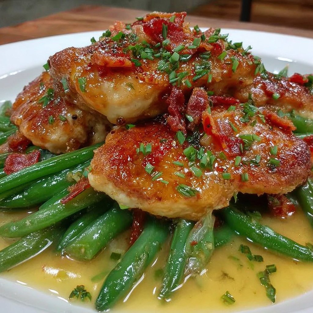 Honey Garlic Chicken with Green Beans