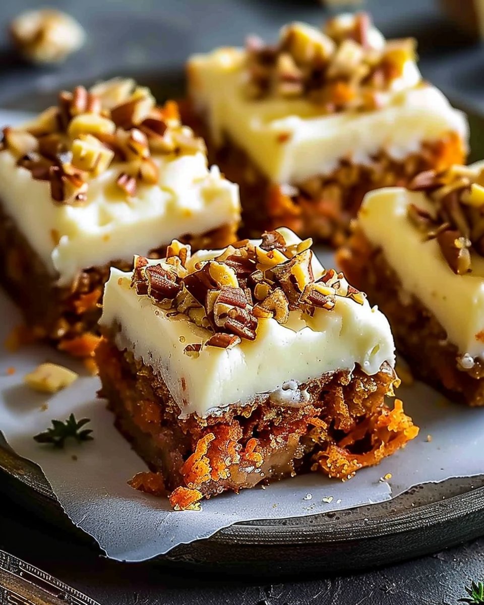 Decadent Carrot Cake Bars with Cream Cheese Frosting