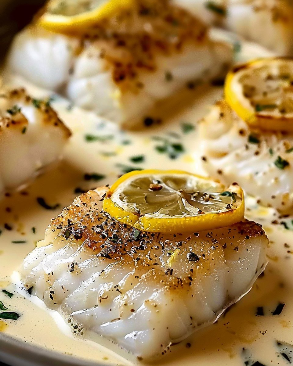 Baked Cod in Coconut Lemon Cream Sauce for Busy Weeknights