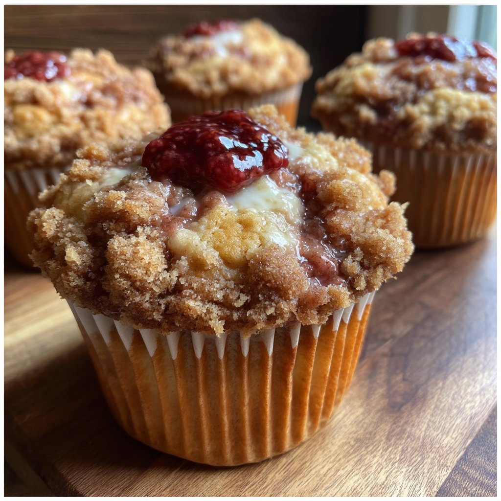 Blackberry Jam Crumb Muffins