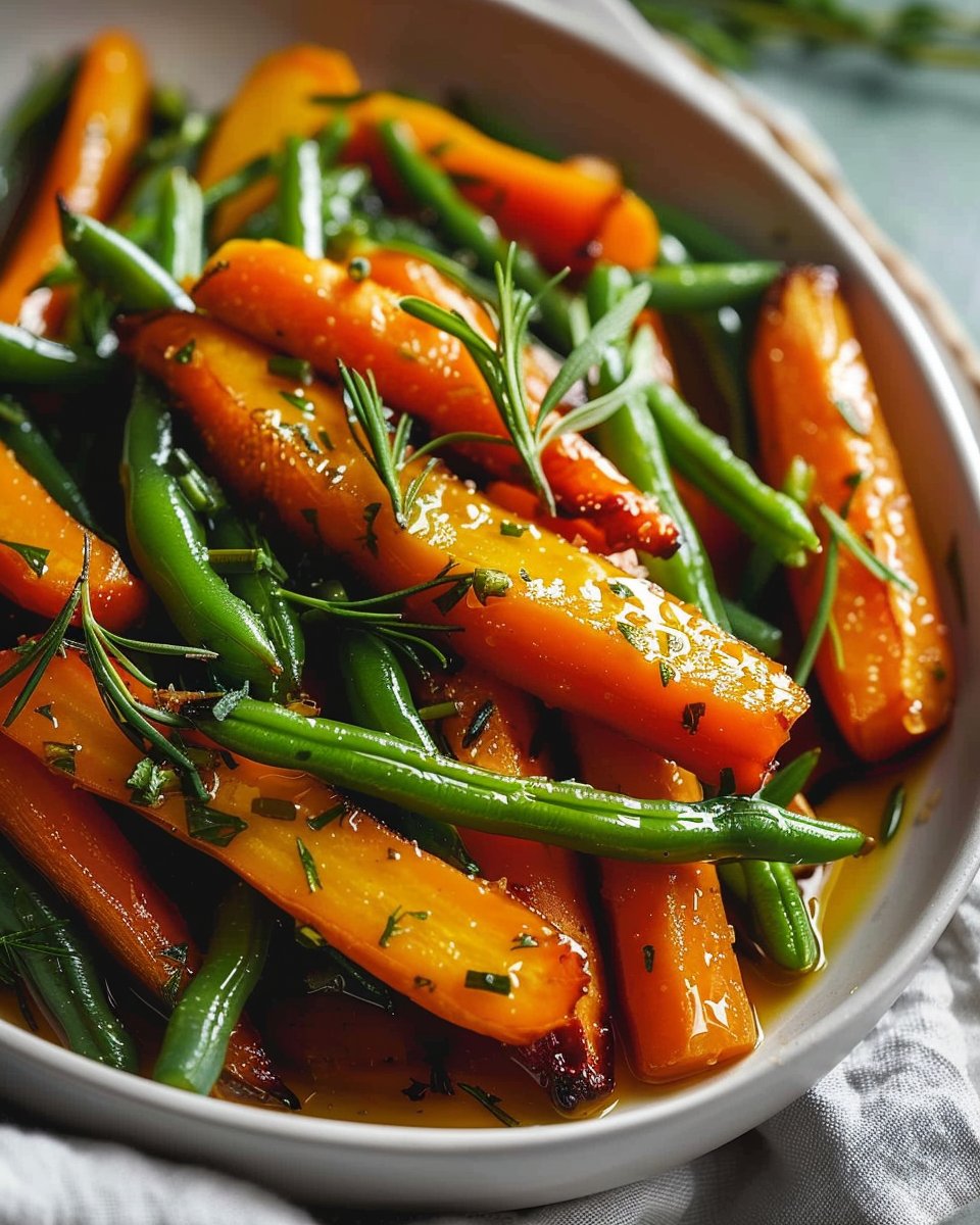 Honey Glazed Carrots and Green Beans