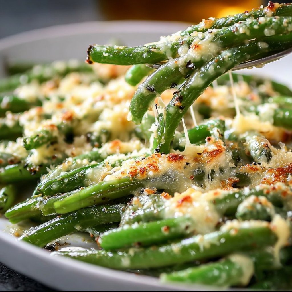 Cheesy Garlic Green Beans