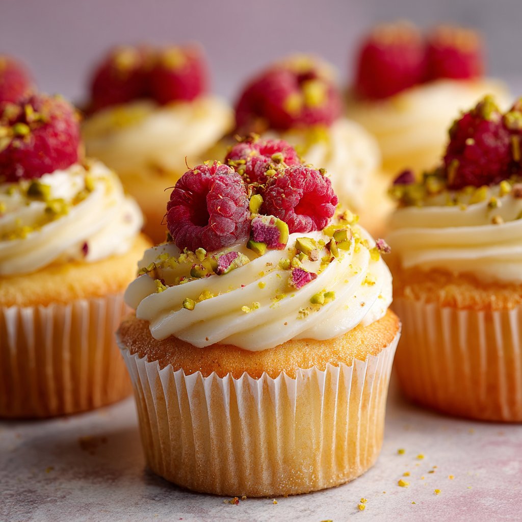 Moist Lemon Cupcakes with Raspberry Filling