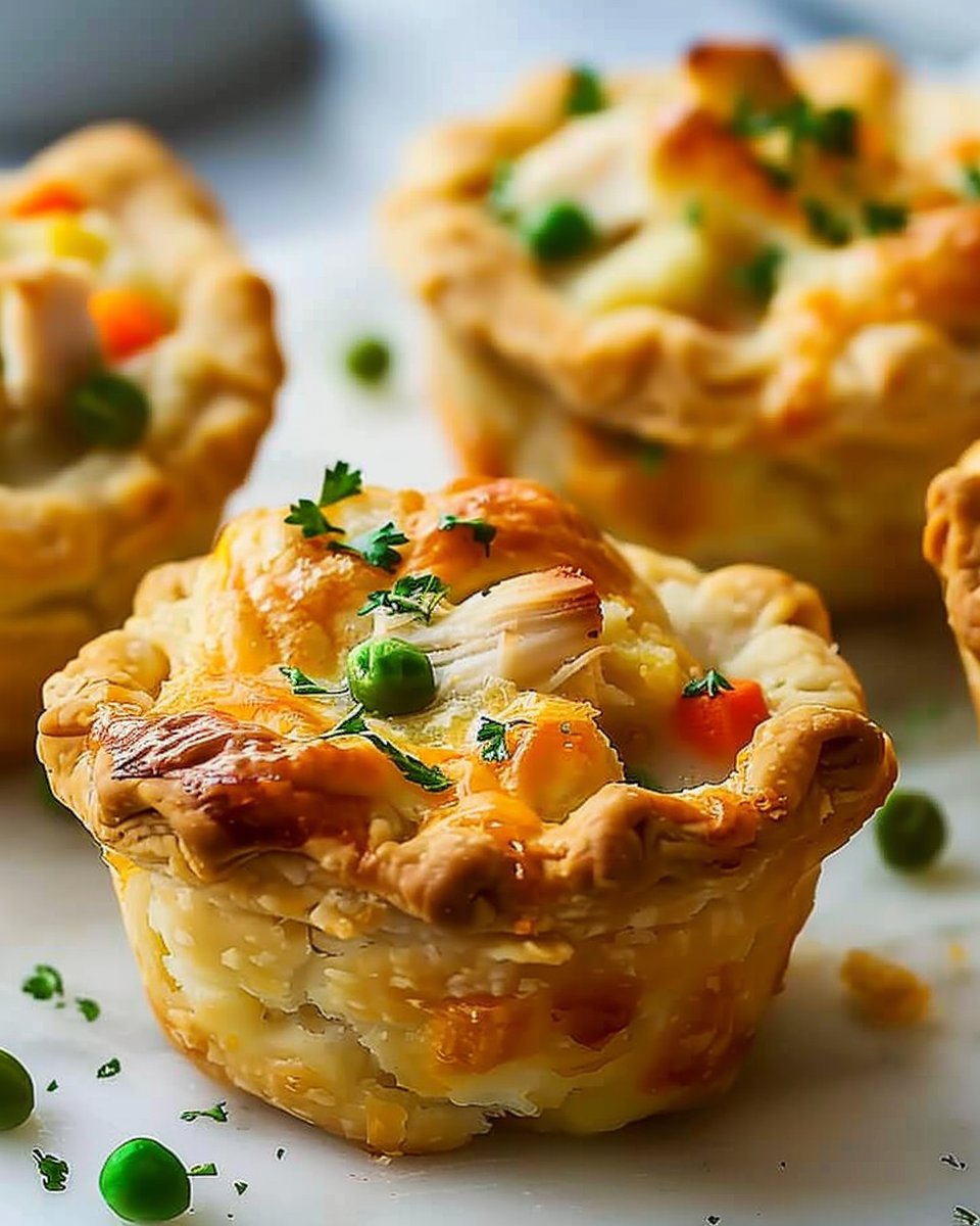 Easy Chicken Pot Pie Bites 2 Easy Chicken Pot Pie Bites