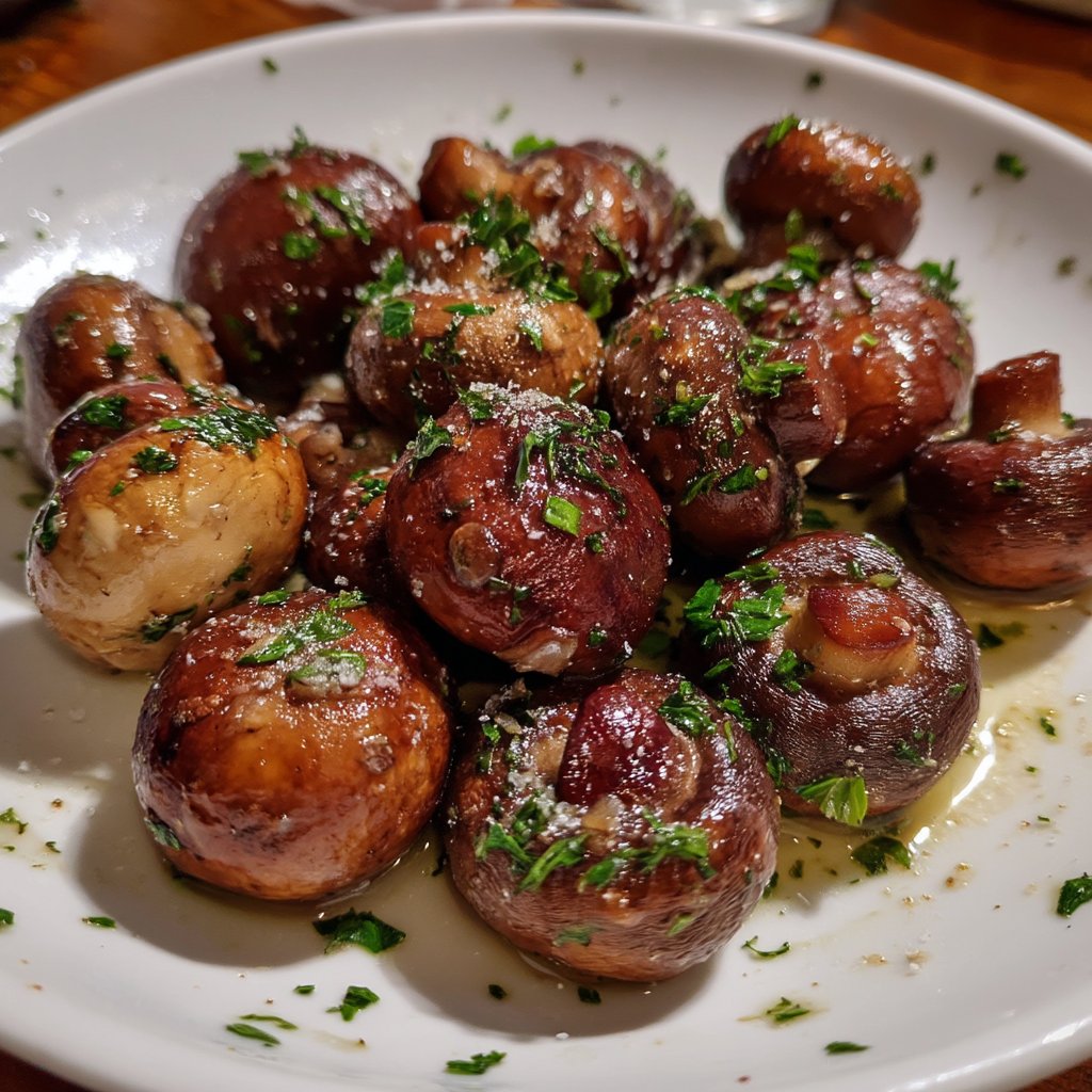 Garlic Bomb Roasted Mushrooms