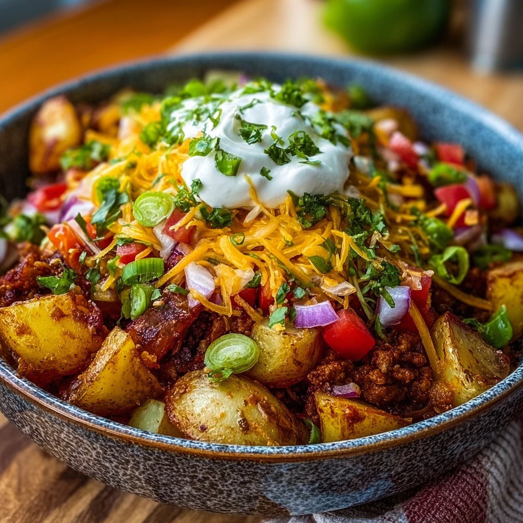 Loaded Potato Taco Bowl