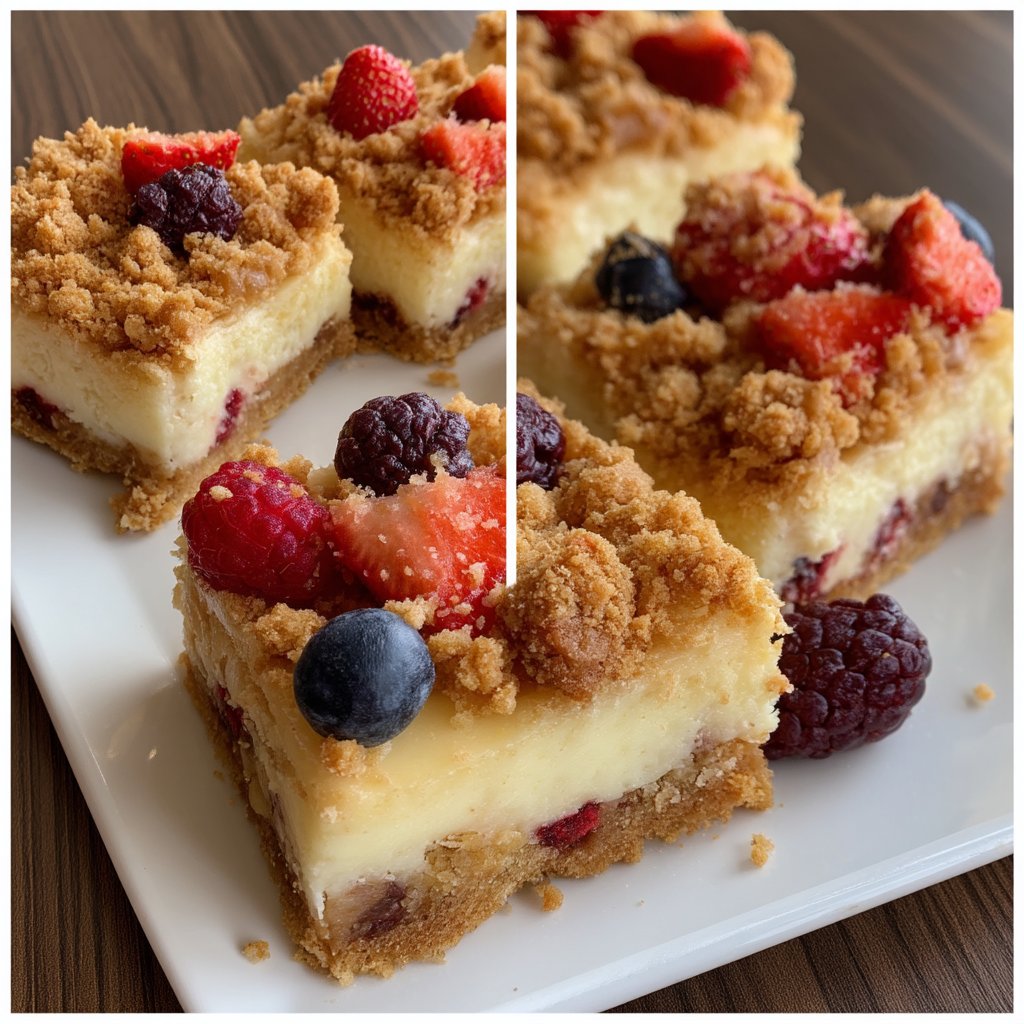 Memorial Day Berry Cheesecake Slab Bars
