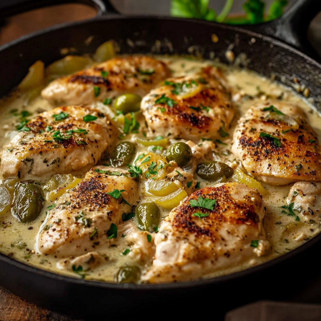 Creamy Pepperoncini Chicken Skillet: A Flavorful Delight!