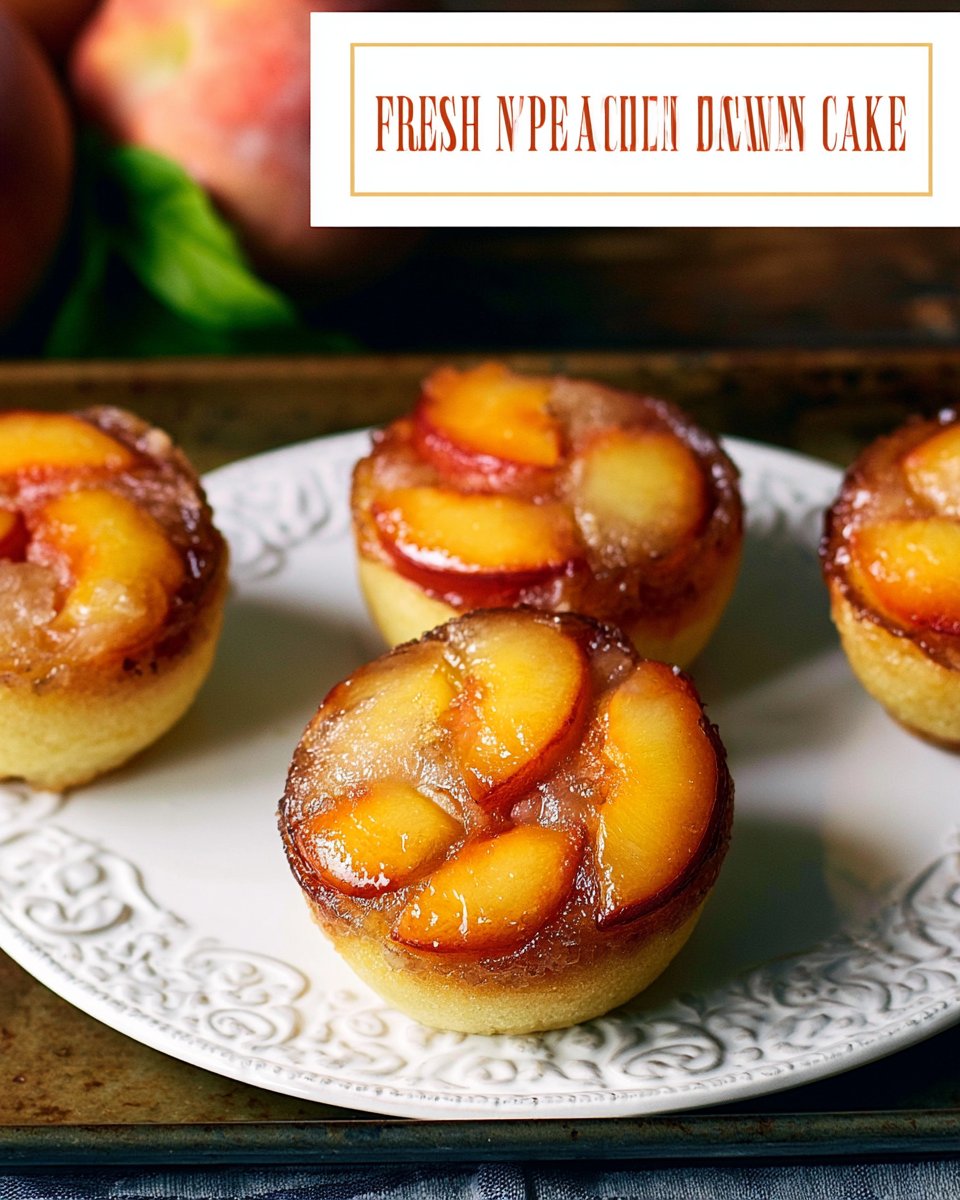 Peach Mini Upside-Down Cakes