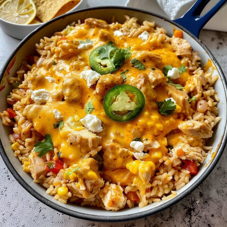 Amazing 1-Pot Mexican Chicken and Rice with Queso