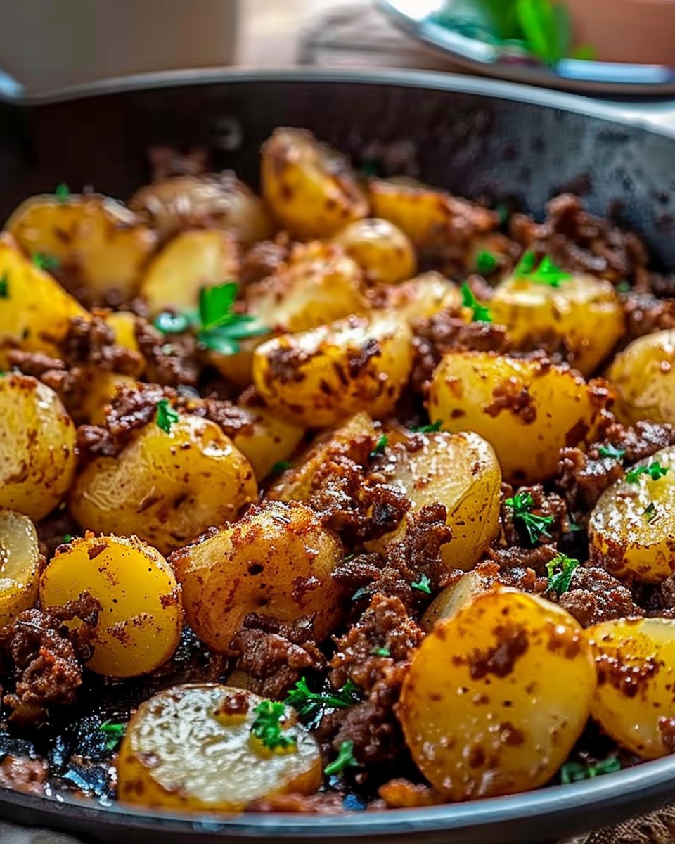 Easy Ground Beef Potato Skillet