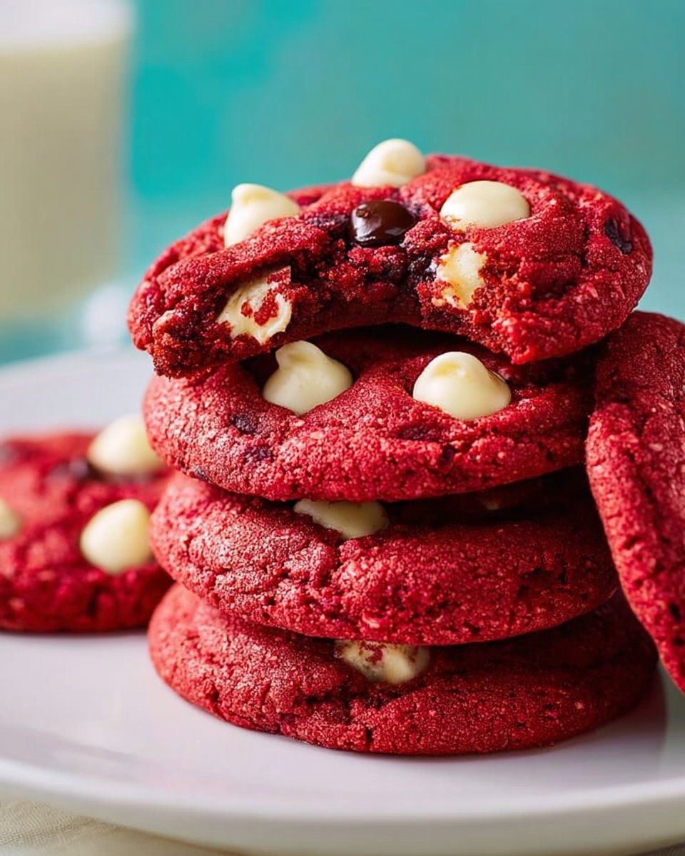 Red Velvet Chocolate Chip Cookies