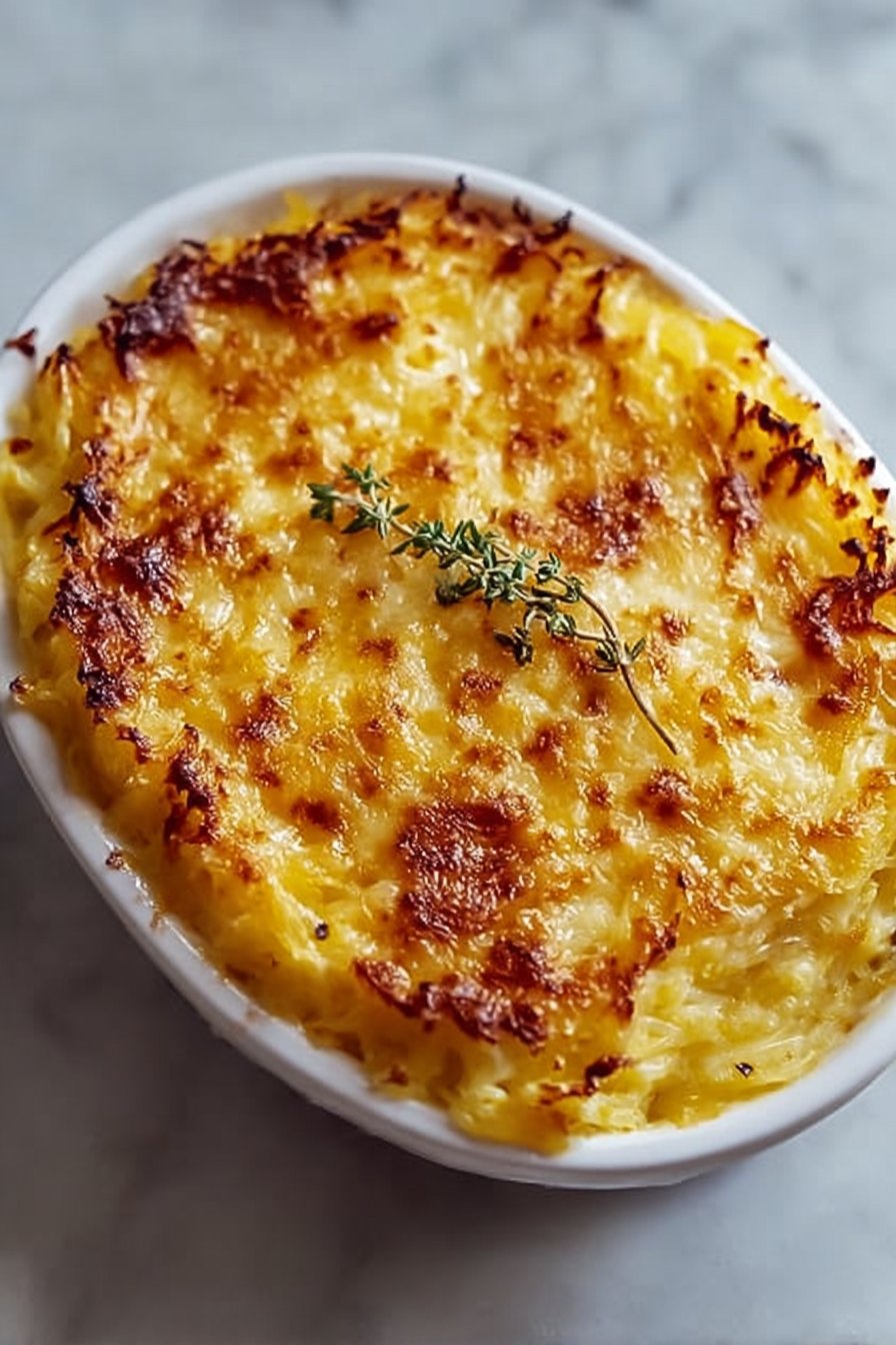 Healthy Spaghetti Squash Au Gratin