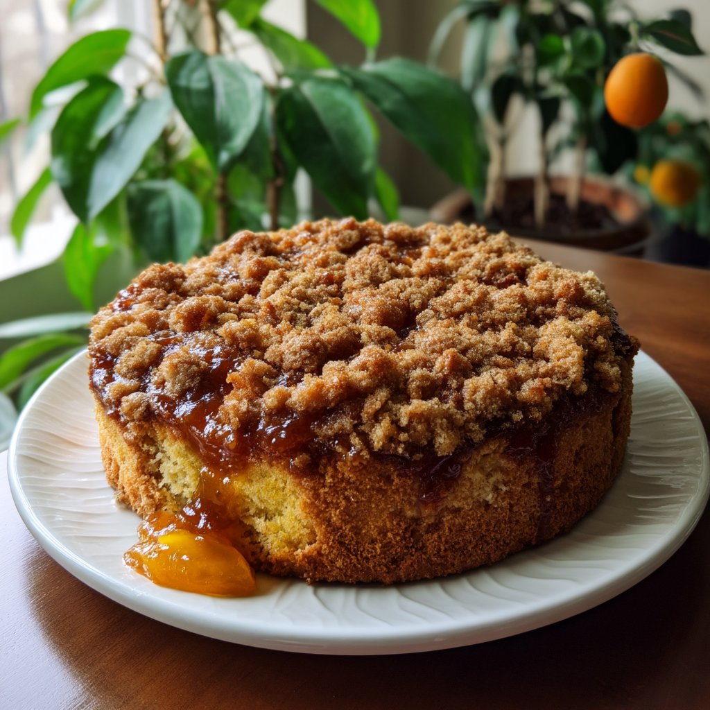 Apricot Jam Breakfast Cake with Crumb Topping 2 Apricot Jam Breakfast Cake with Crumb Topping
