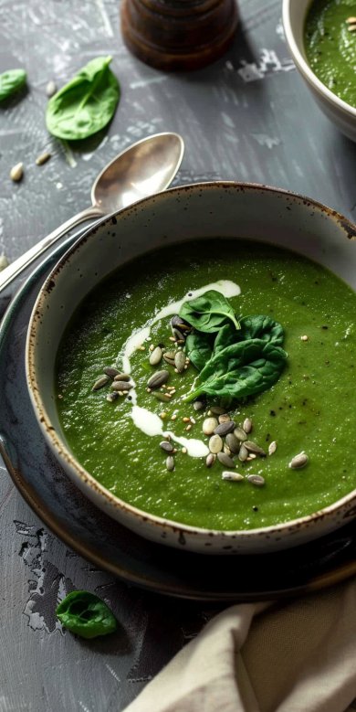 Soupe Brocoli Épinards Maison