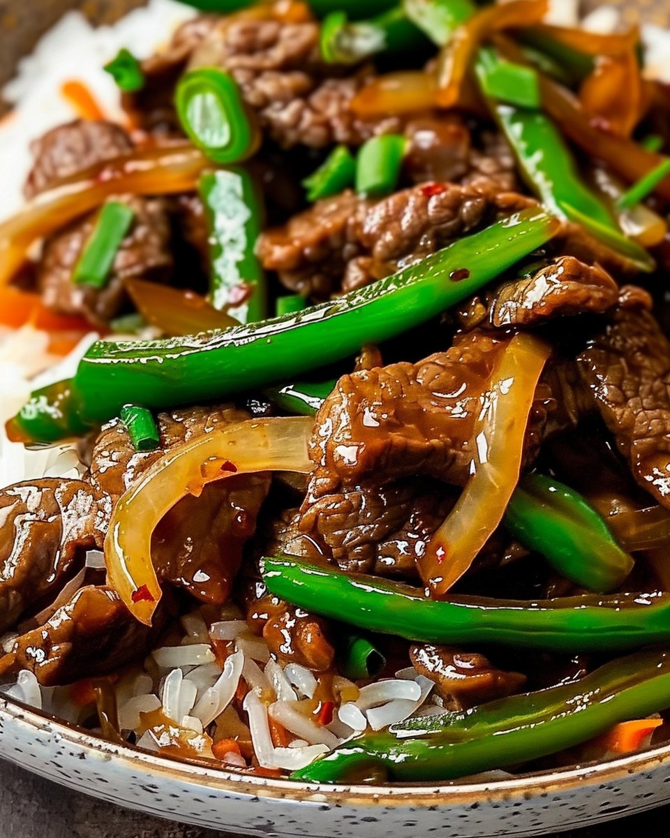 Tasty Chinese Beef Onion Stir Fry