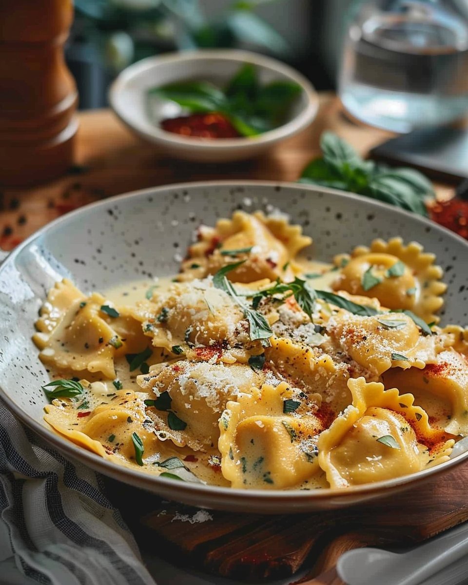 Dreamy Creamy Tuscan Ravioli