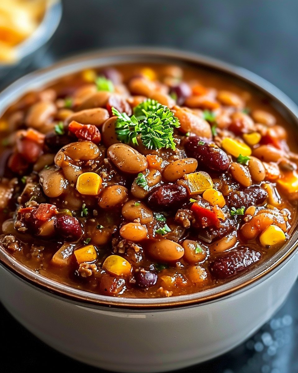 Hearty Slow Cooker Cowboy Beans