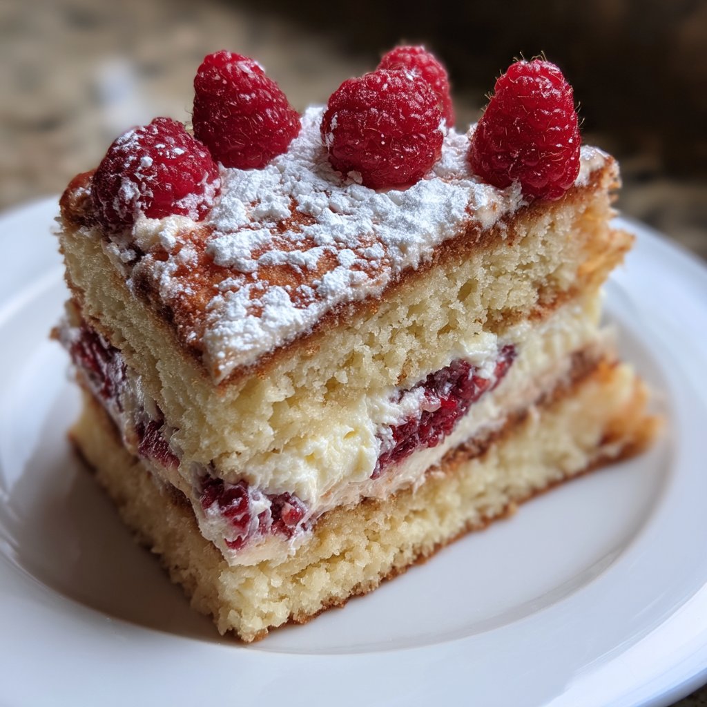 Raspberry Mascarpone Layer Cake