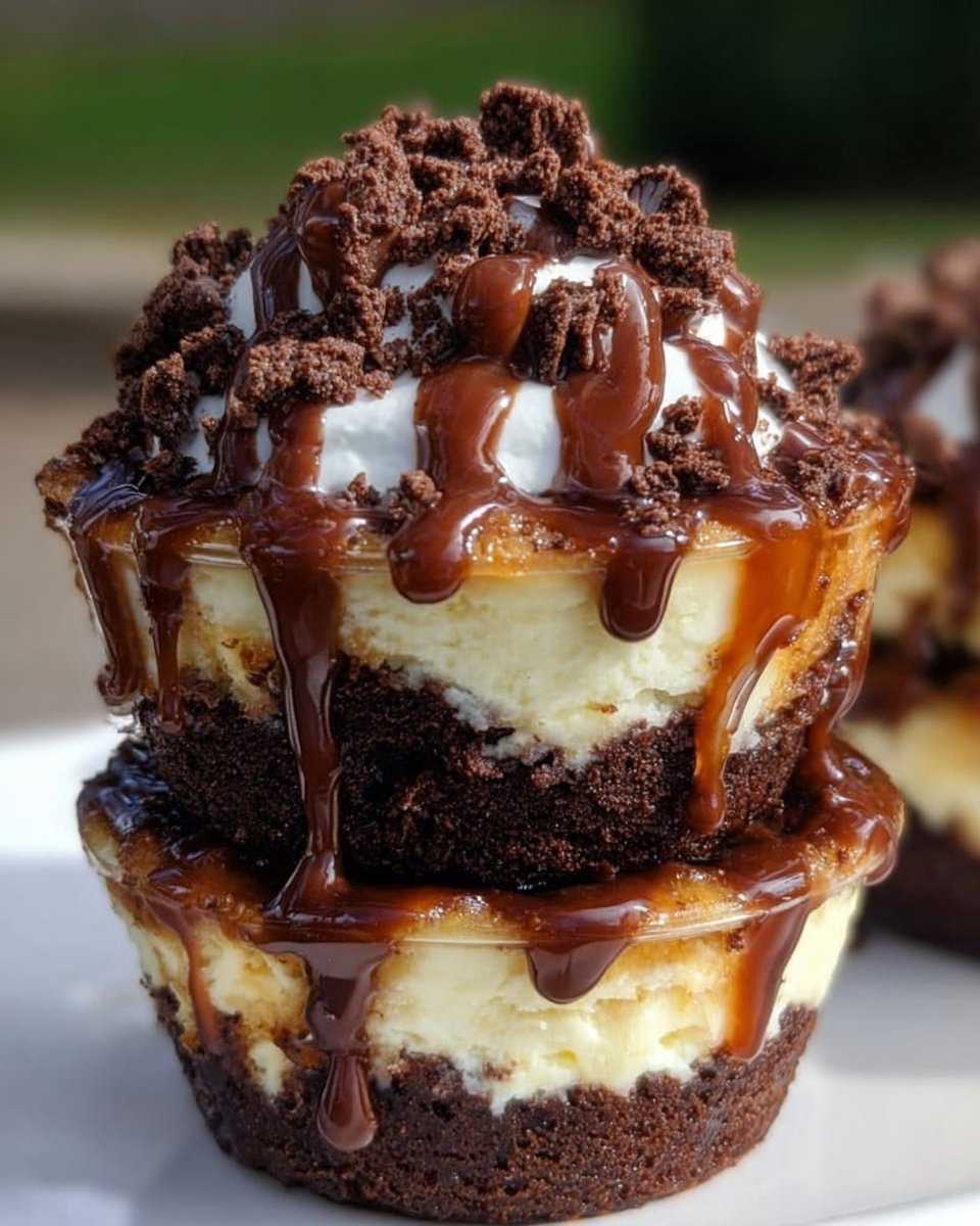 Loaded Brownie Cheesecake Cups