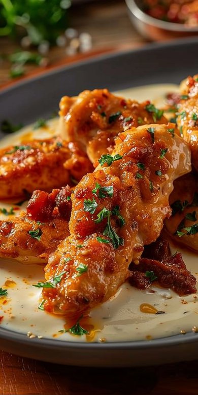 Aiguillettes de poulet au chorizo crème fraîche