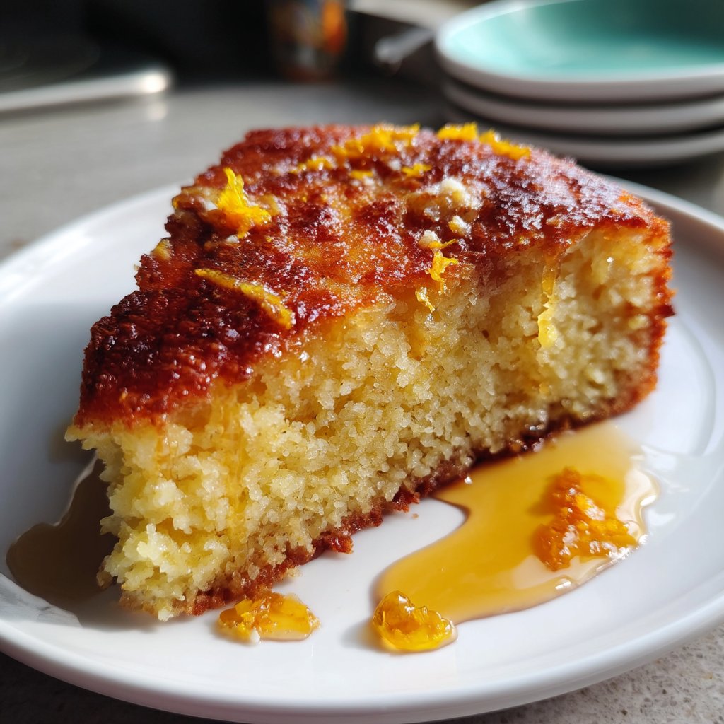 One-Bowl Almond Semolina Cake with Citrus Syrup 4 One-Bowl Almond Semolina Cake with Citrus Syrup
