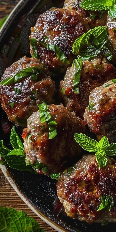 Keftas maison parfumées à la menthe et au basilic