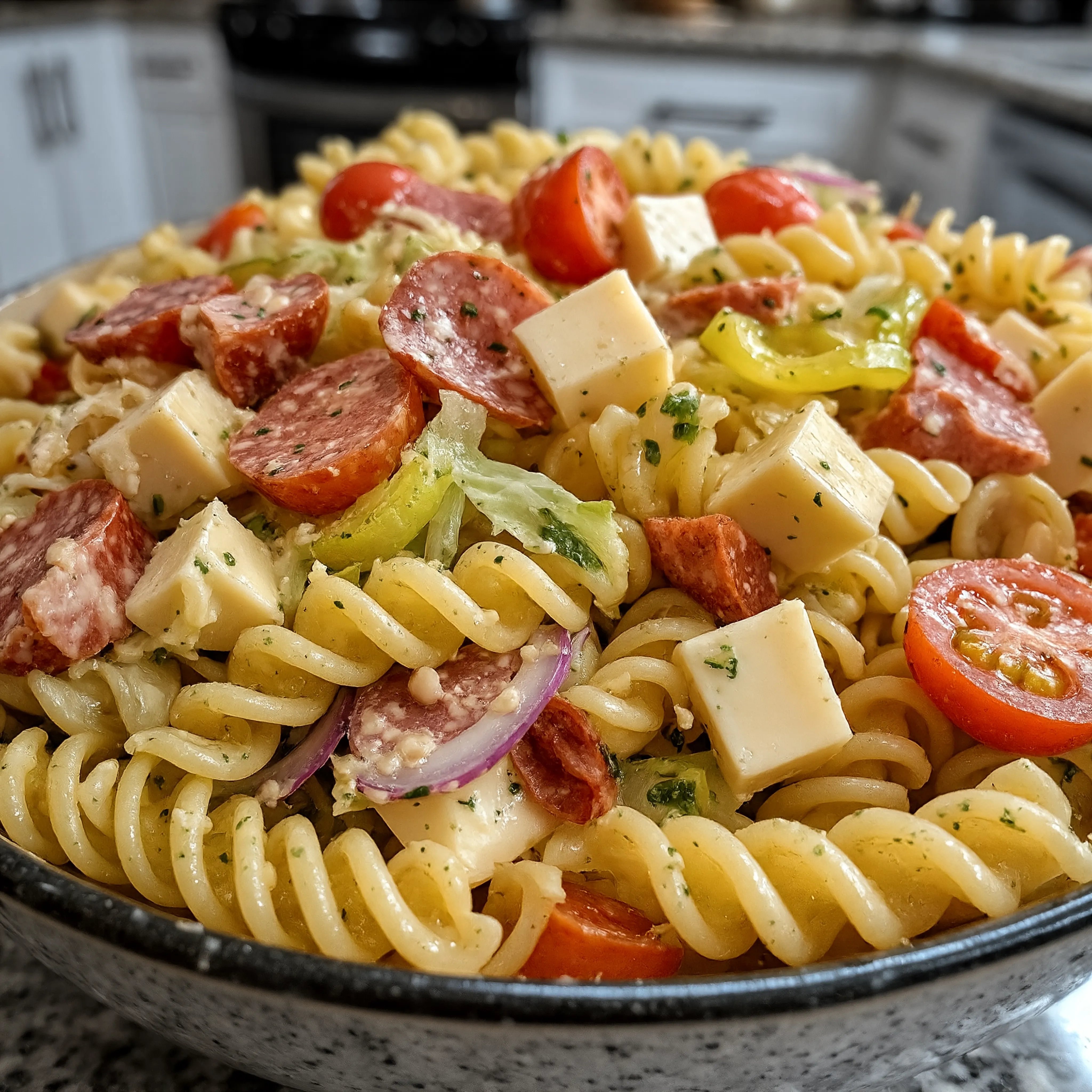Italian Grinder Pasta Salad 1 Italian Grinder Pasta Salad