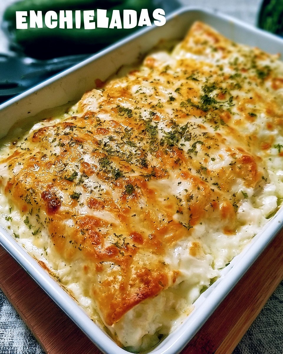 Creamy White Chicken Enchiladas Recipe