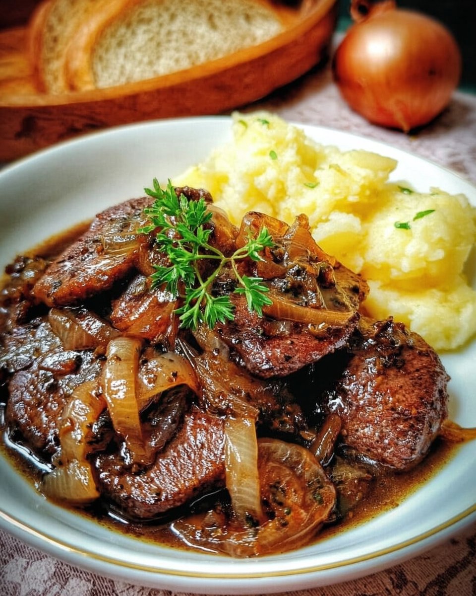 Rinderleber mit viel Zwiebeln