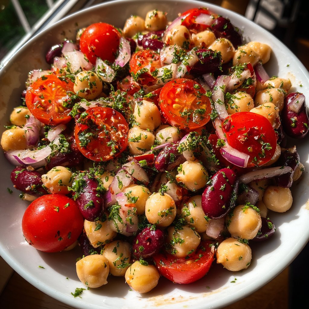 Mediterranean Three-Bean Salad 2 Mediterranean Three-Bean Salad