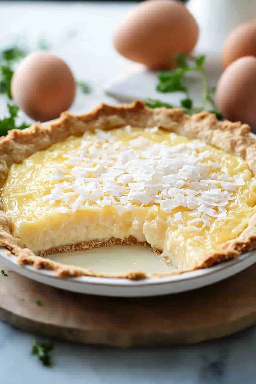 Kokosnusspuddingkuchen