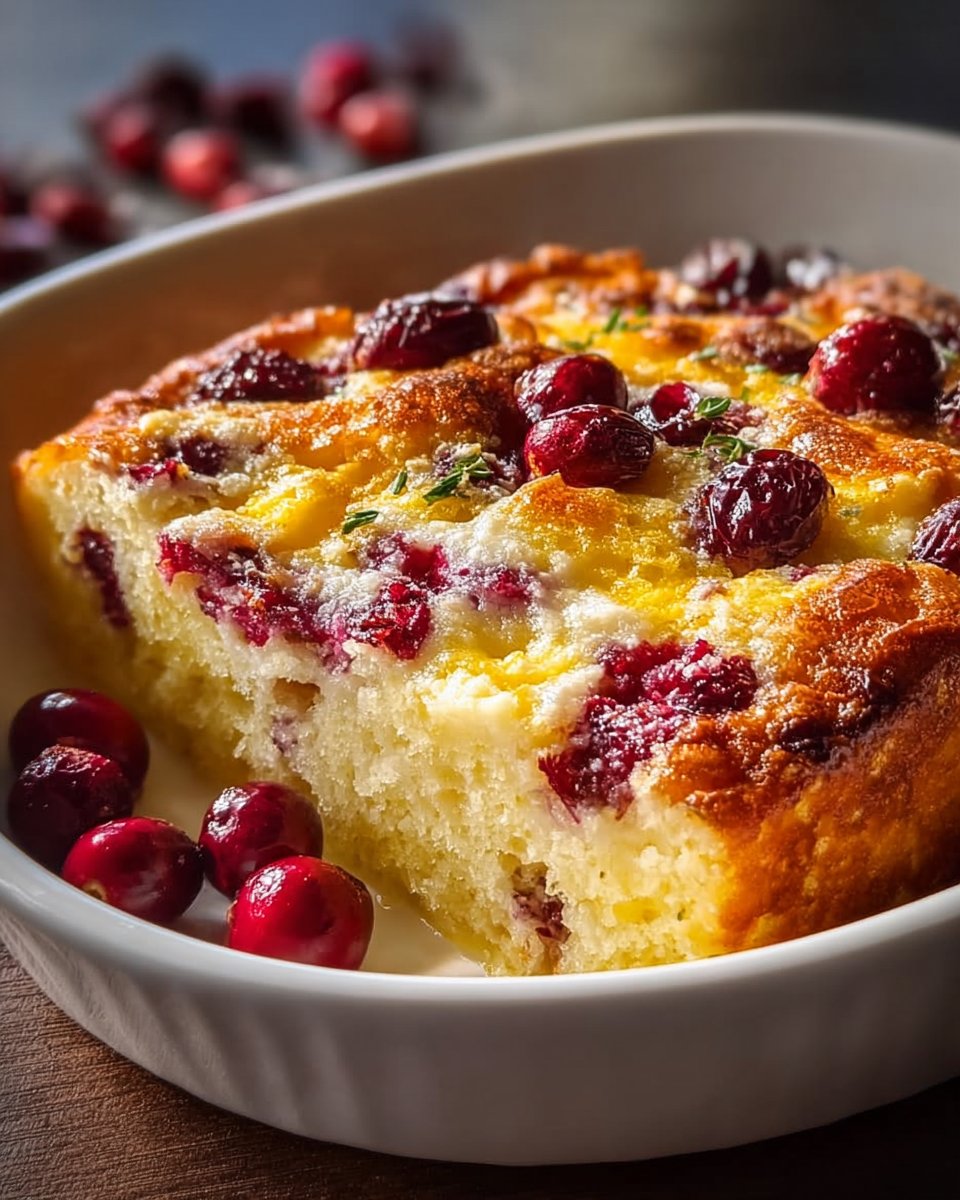 Cottage Cheese Cranberry Orange Breakfast Bake