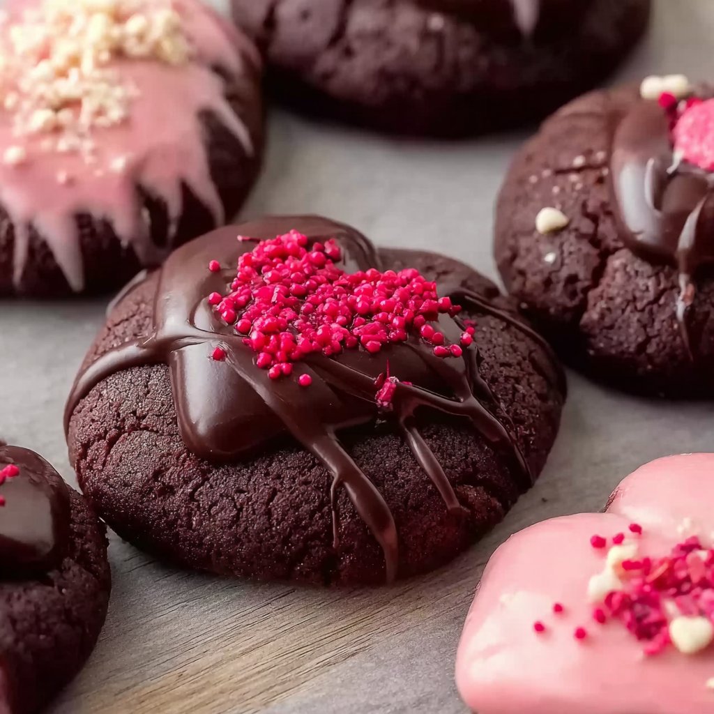 Valentine Ganache Cookies