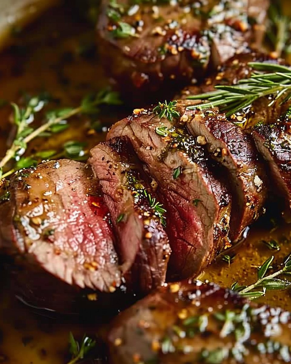Herb-Roasted Beef Tenderloin with Savory Pan Sauce