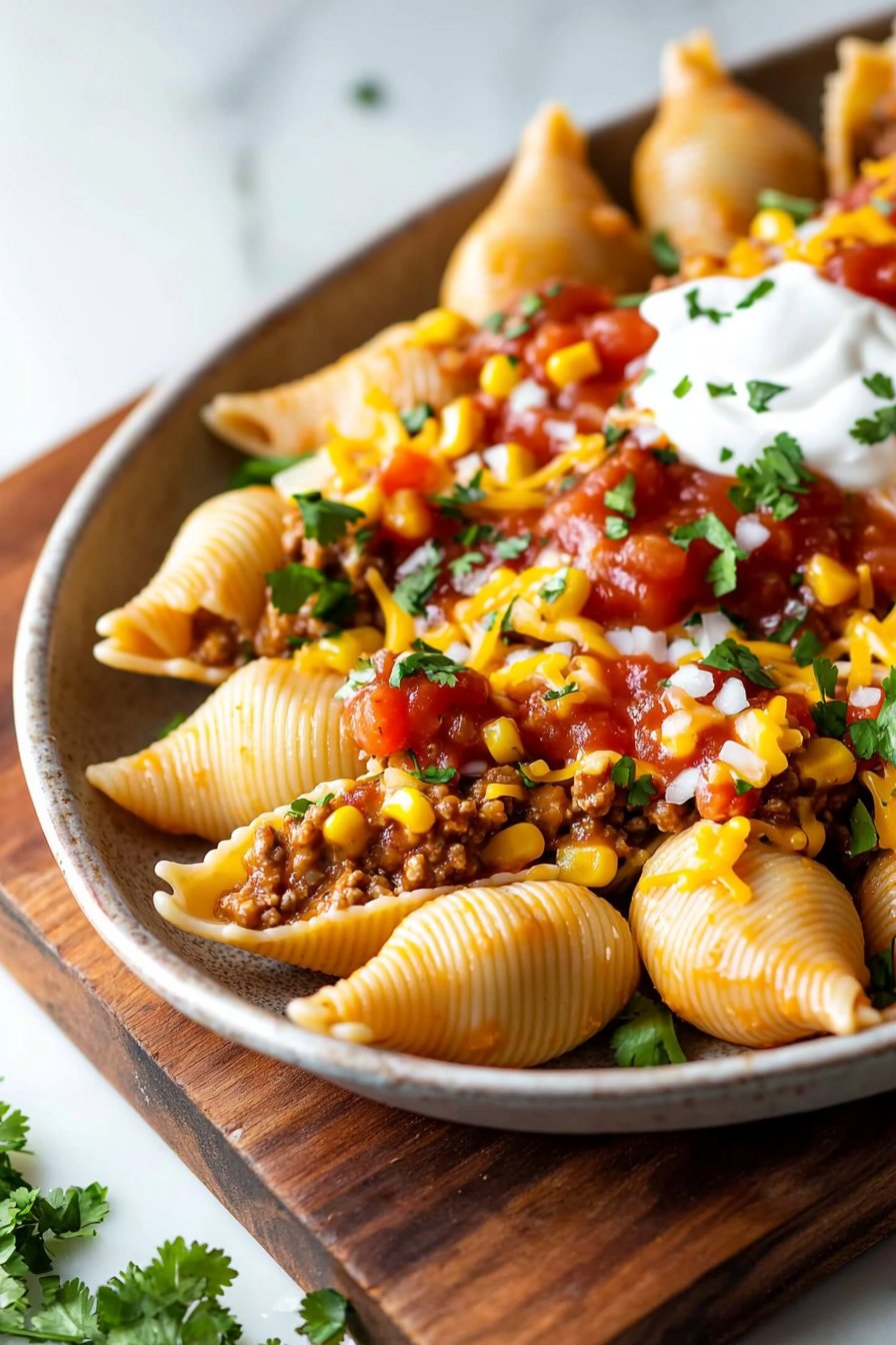 Taco-Stuffed Pasta Shells