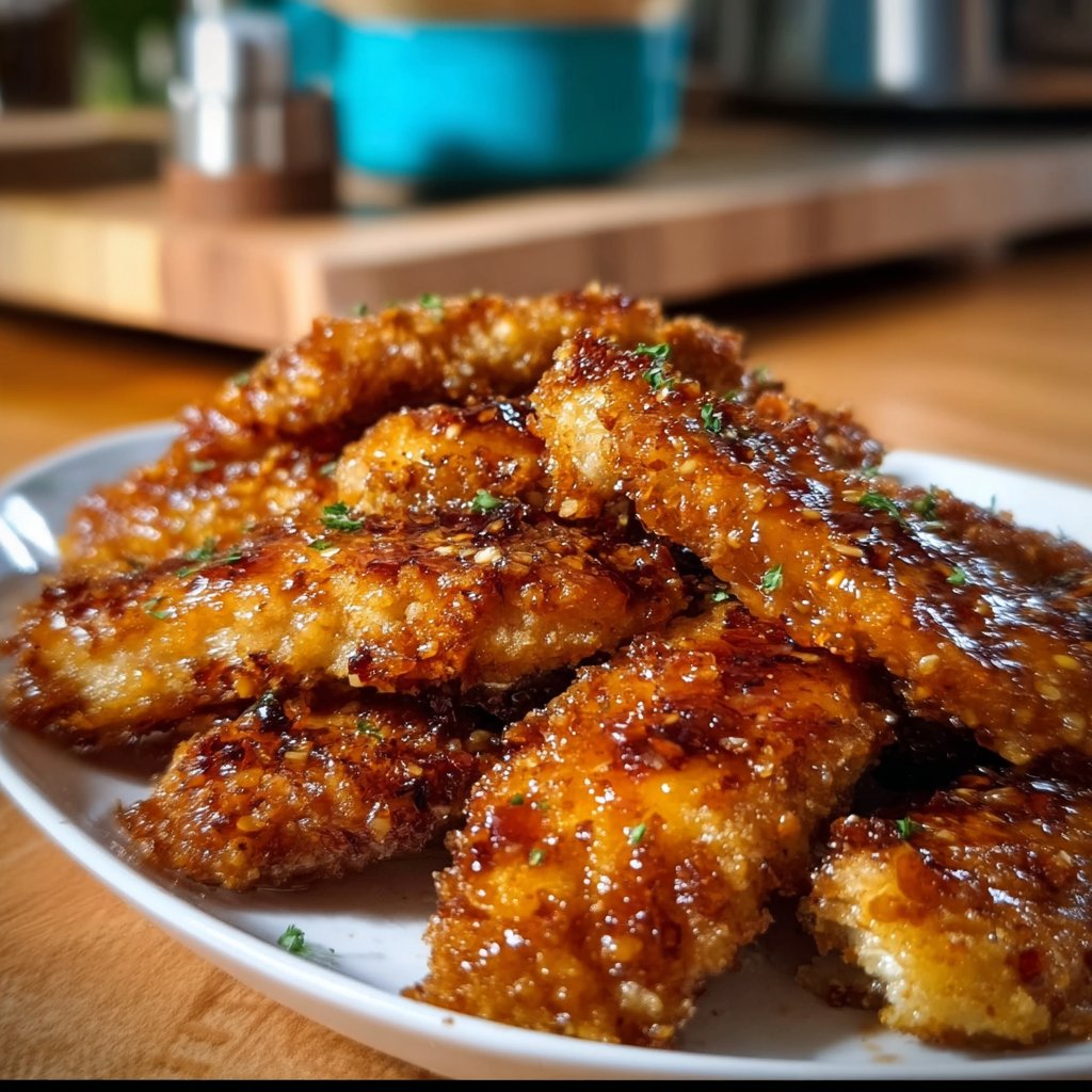 Air Fryer Honey Butter Garlic Chicken Tenders