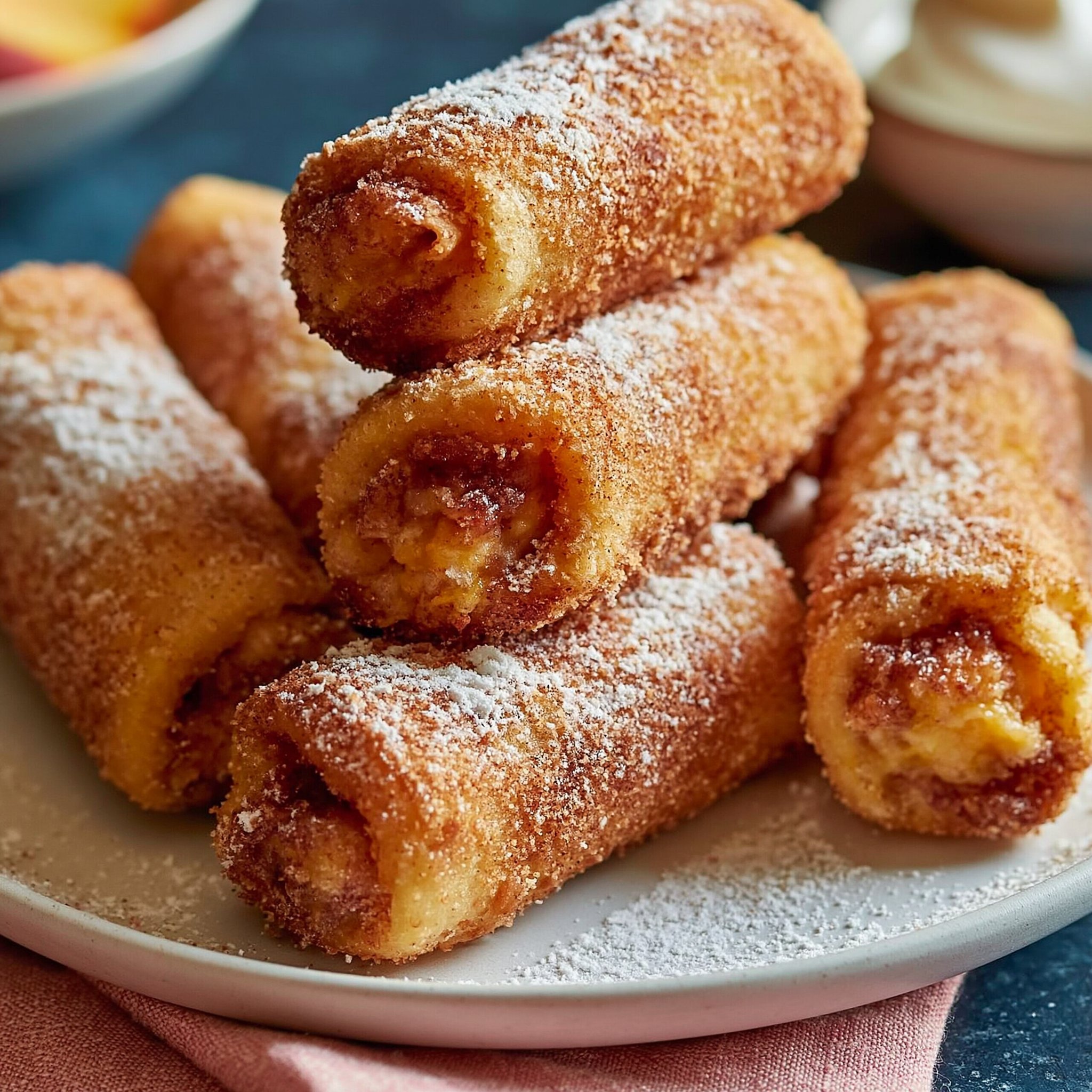 Pfirsich-Cobbler-Egg-Rolls